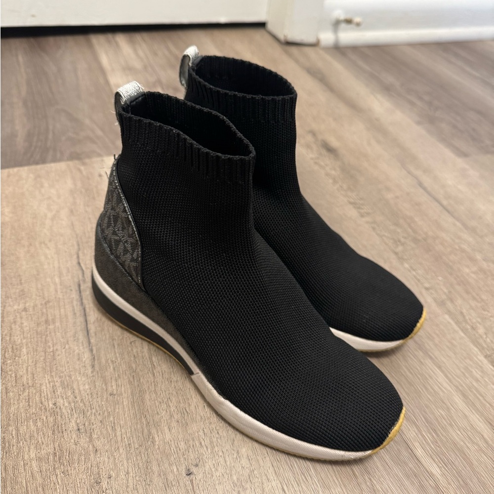 Michael Kors Black and Gray Women's Sneakers